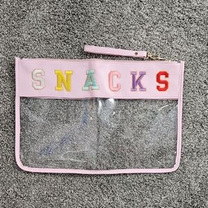 Free W Purchase NWOT Pink and Clear Kids Snack Pouch